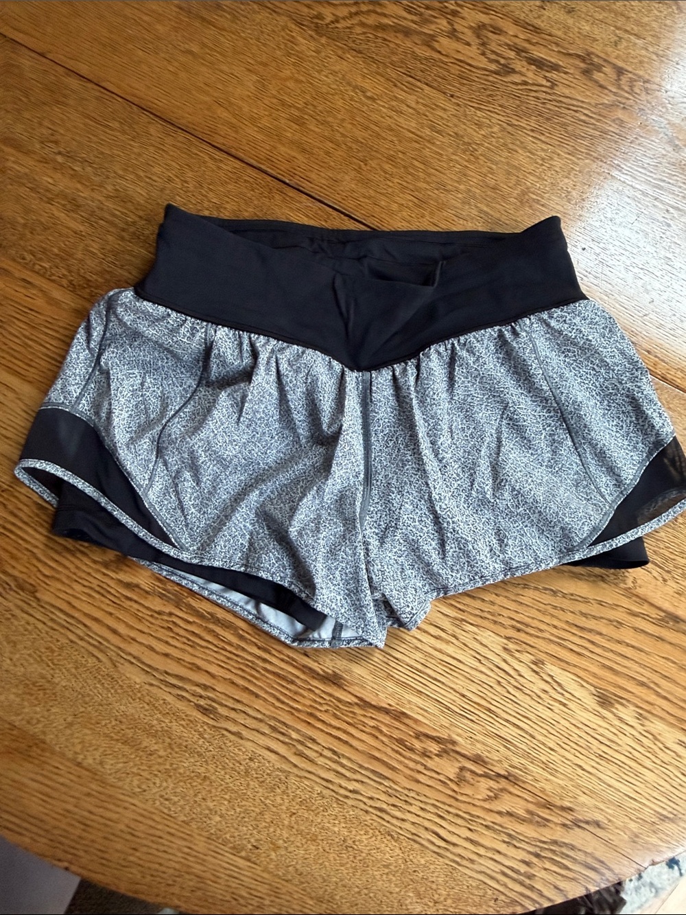 lululemon athletica Black & Gray Speckled Athletic Shorts